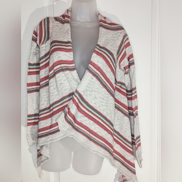 2/$30 Striped Boho Western Lightweight AMERICAN RAG Knit Cardigan(#1,105) - Picture 1 of 7